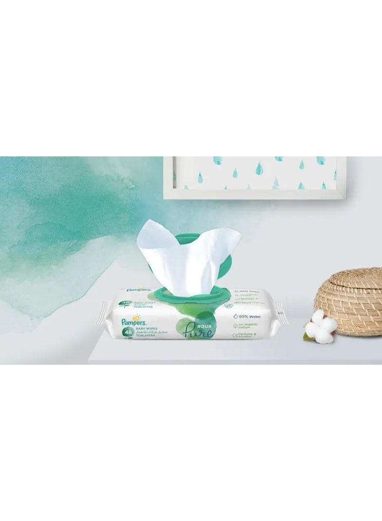 Aqua pure 48X2 Aqua Pure Ultra Purified Baby Wipes 96 pieces - Image 2